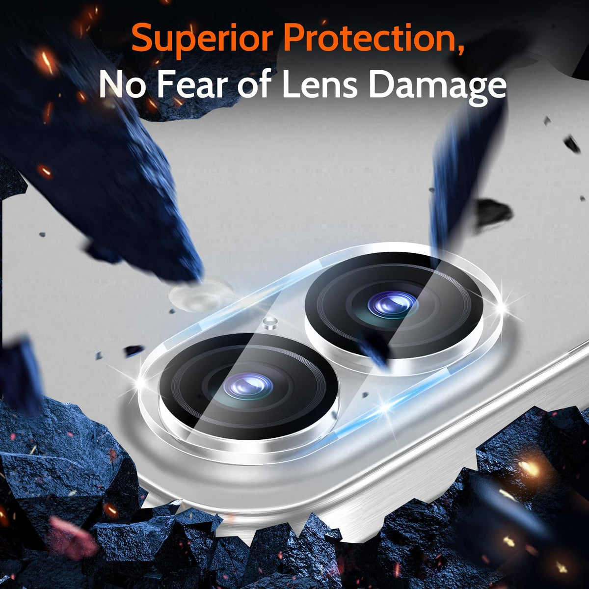 Crystal Clear Camera Lens Protector for iPhone 16 | iPhone 16 Plus – Sapphire 9H+ Glass, Anti-Scratch, Anti-Drop & Case Friendly