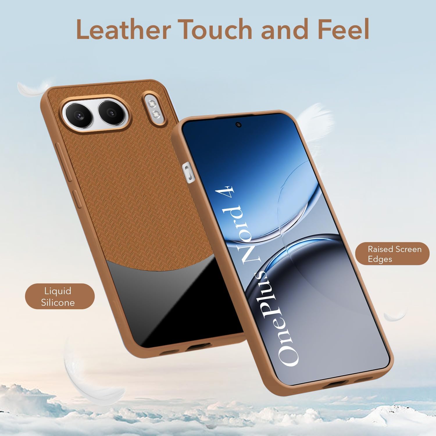 For Oneplus Nord 4 Back Cover Case (Elegant PU Leather Finish | Premium Minimalist Professional | Camera Protection Bump)