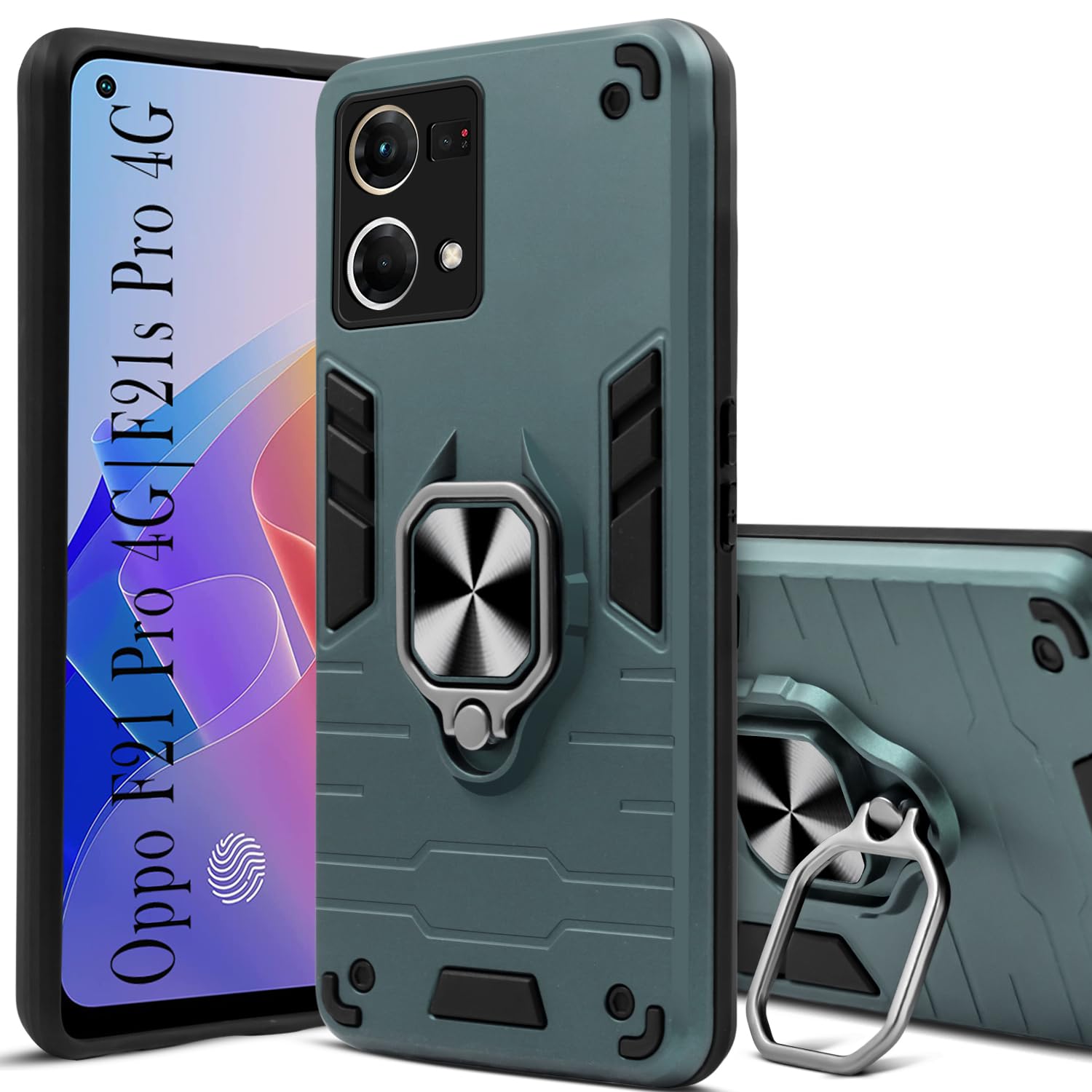 For Oppo F21 Pro 4G | F21s Pro Back Cover Case (Shockproof Polycarbonate Dual Layer Hybrid Armor)