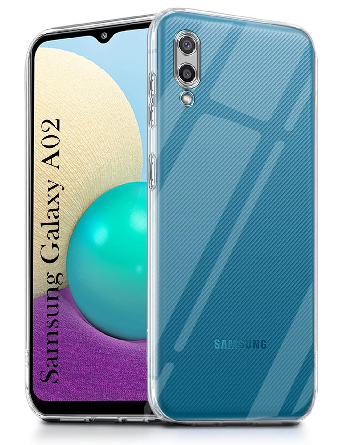 For Samsung Galaxy A02 Back Cover( Silicone Clear Shockproof Case with Camera Protection | Soft and Flexible | Transparent)