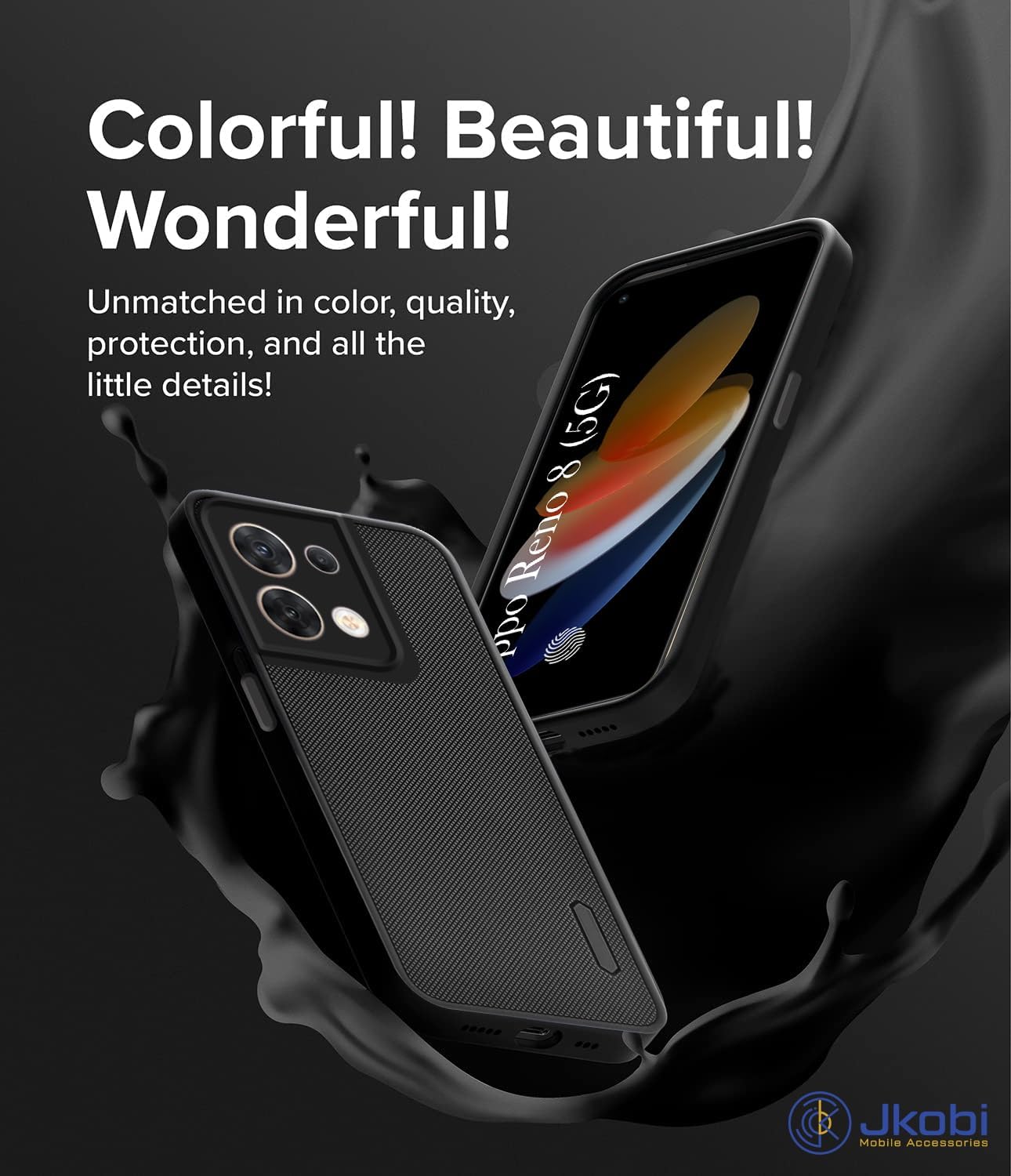 For Oppo Reno 8 5G Back Case Cover (Textured Grip Design | Slim and Light Weight)