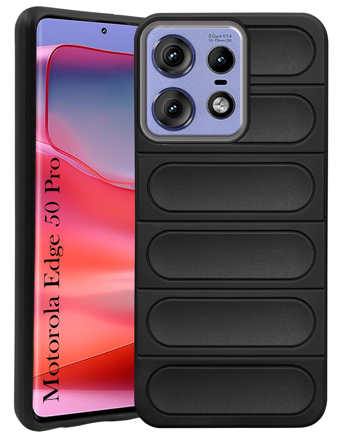For Motorola Moto Edge 50 Pro Back Cover Case (Unique Texture Design | Silicon Flexible Case | Slim and Light Weight | Soft Touch Feel)