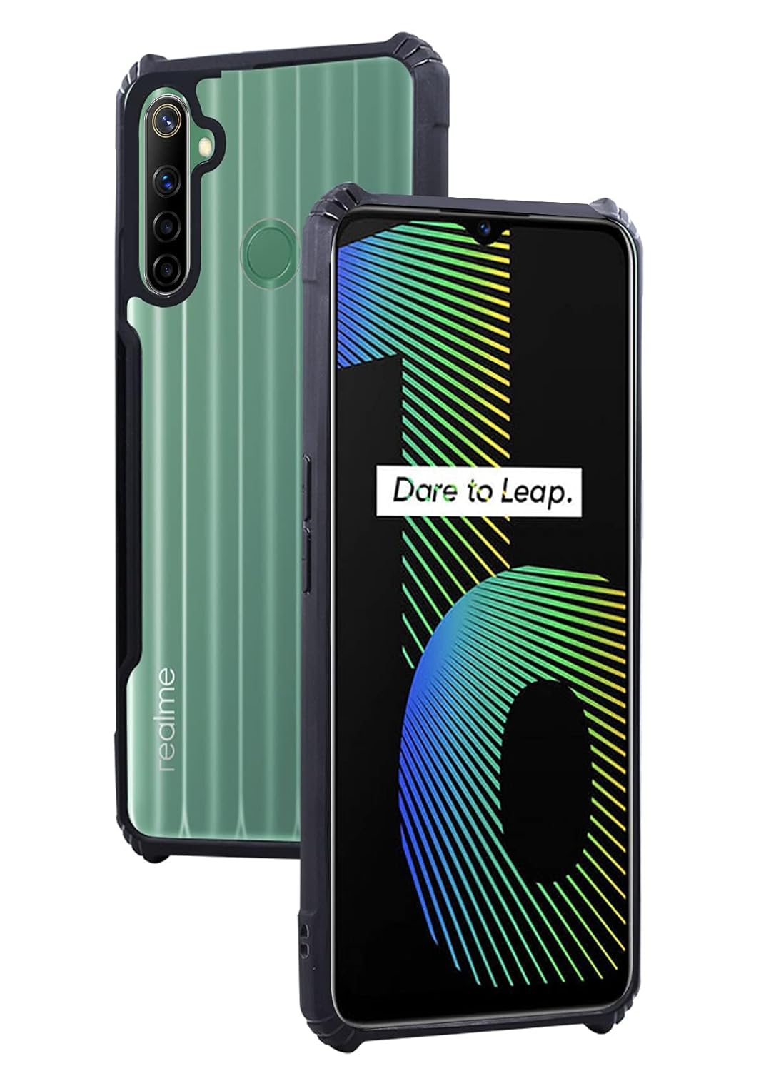 For Realme Narzo 10 Back Cover Case (Shockproof with Polycarbonate Clear Panel)