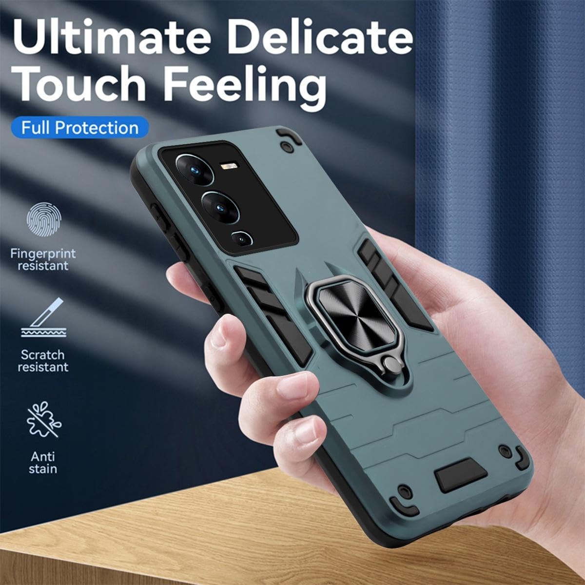 For Vivo V25 Pro Back Cover Case (Shockproof Polycarbonate Dual Layer Hybrid Armor)