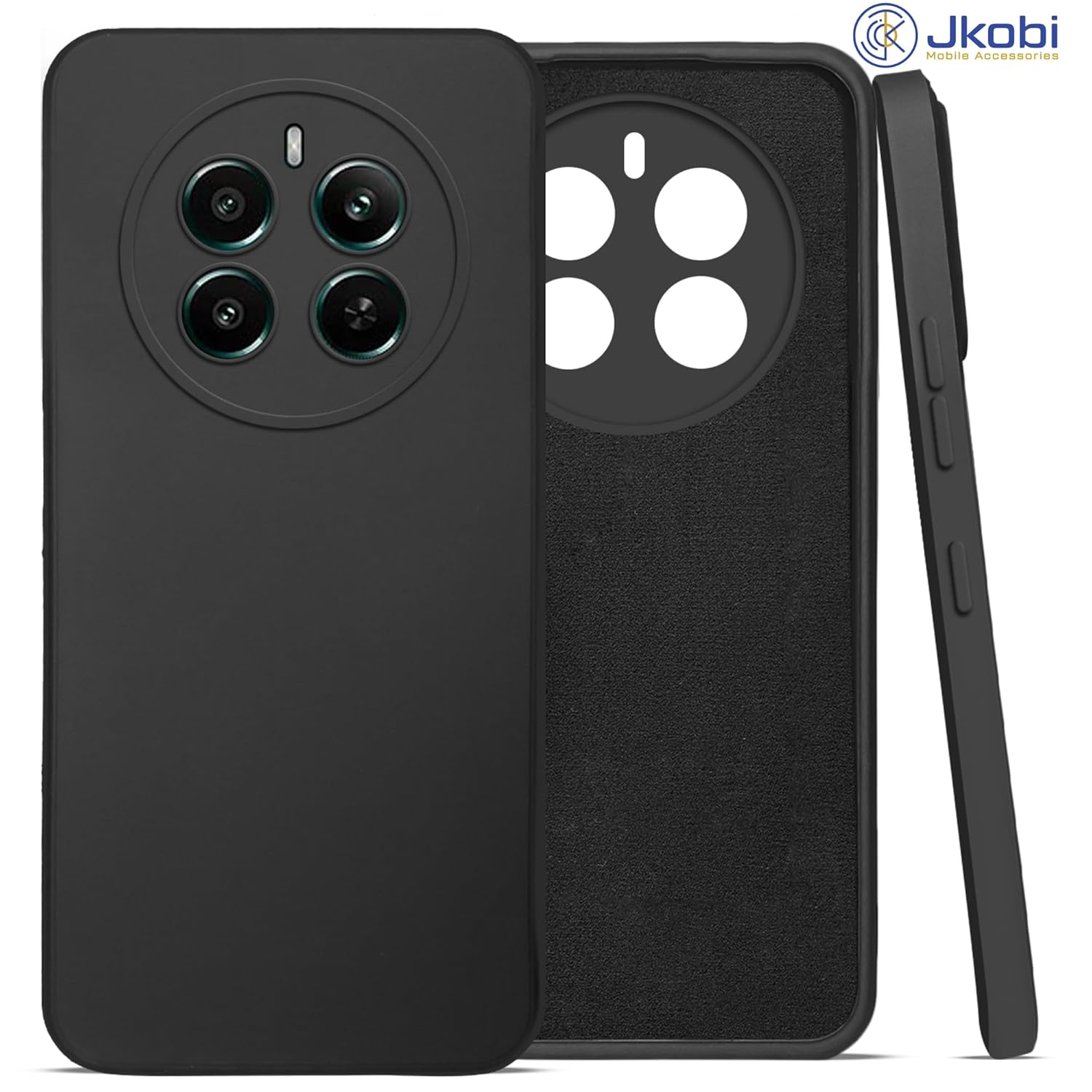 For Realme Narzo 70 Pro Back Cover Case (Matte Finish Silicone with Inside Fiber Cloth)
