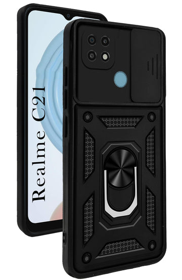 For Realme C21 Back Cover Case (Hybrid Dual Armor Polycarbonate)