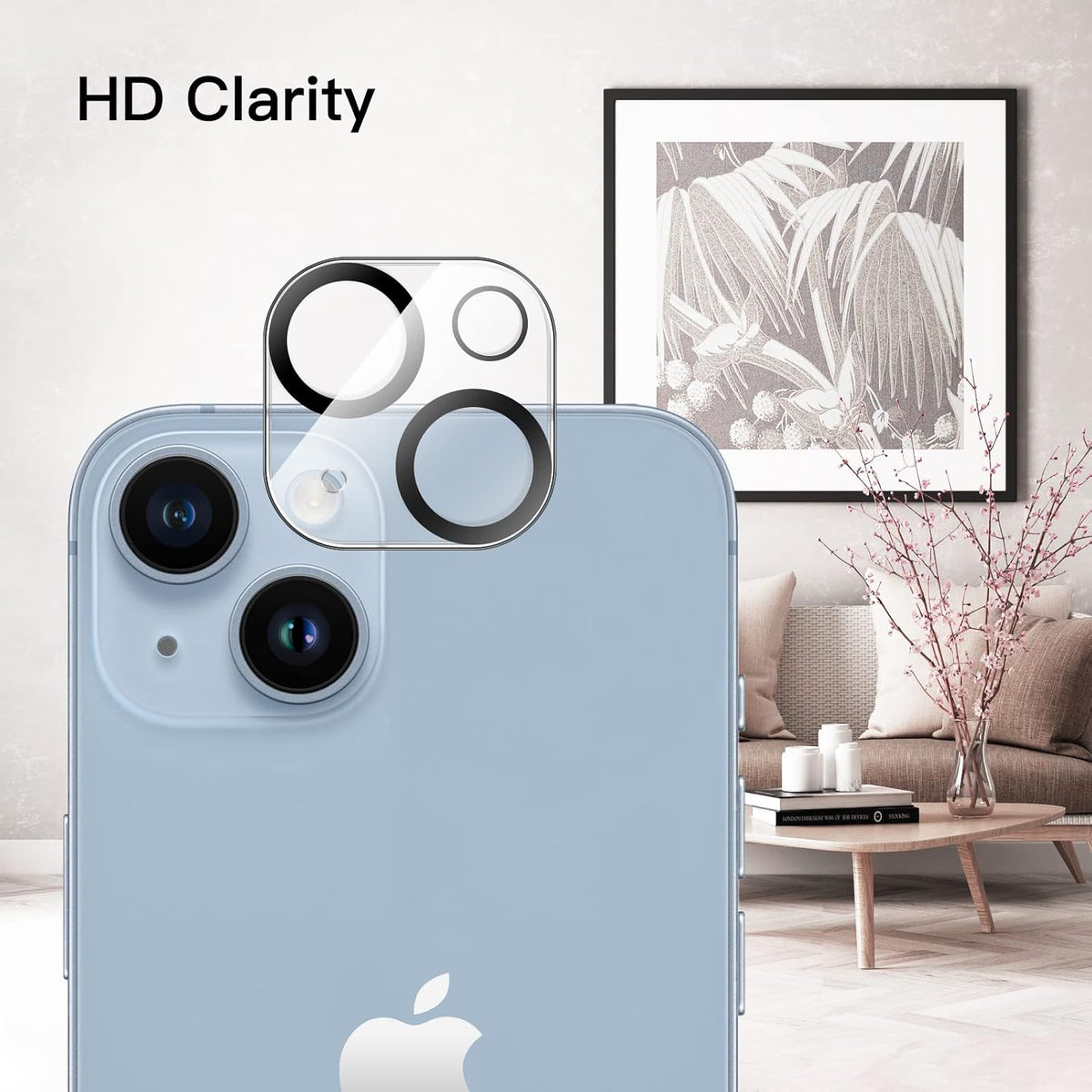 Crystal Clear Camera Lens Protector for iPhone 14 Plus – Sapphire 9H+ Glass, Anti-Scratch, Anti-Drop & Case Friendly