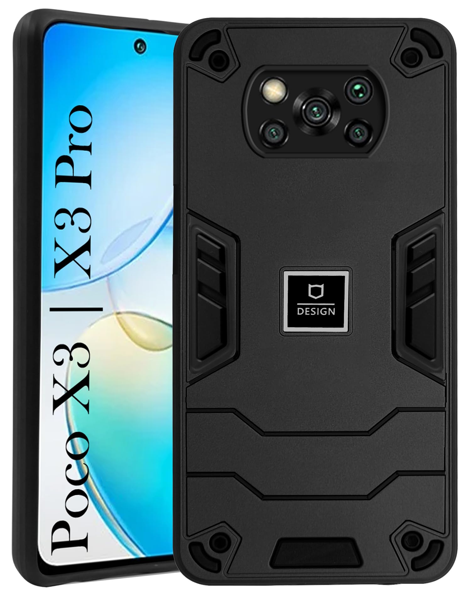 For Poco X3 | Poco X3 Pro Back Cover Case  (Lightweight Polycarbonate)