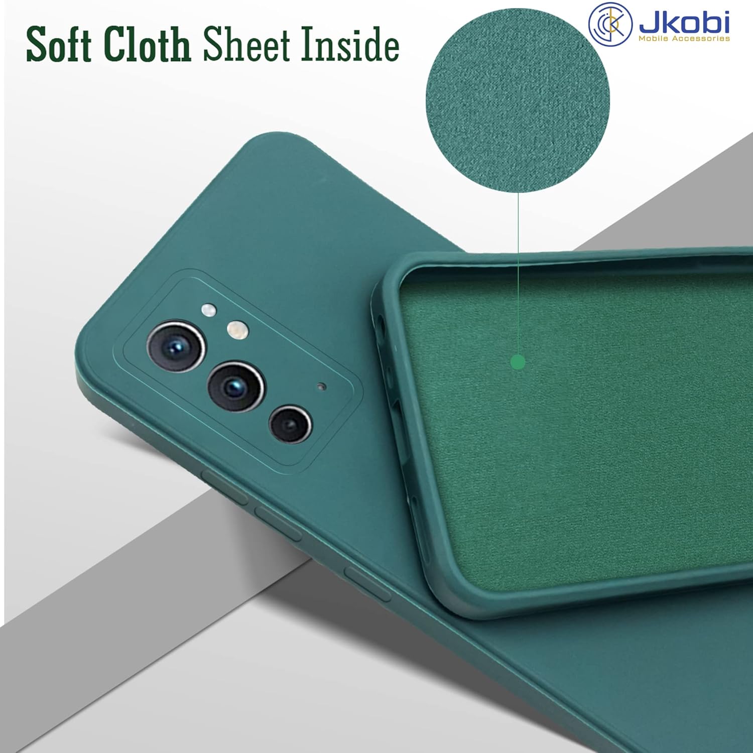 For OnePlus 9RT 5G Back Cover Case (Matte Finish Silicone with Inside Fiber Cloth)