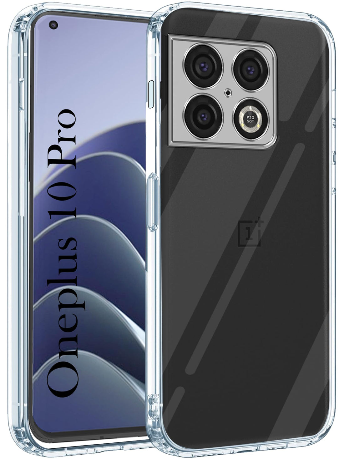 For OnePlus 10 Pro Back Cover Case (Silicone Crystal Clear | Pure Camera Protection | Soft and Flexible for Charger and Headphone sockets | Shockproof Bumpers | Transparent)