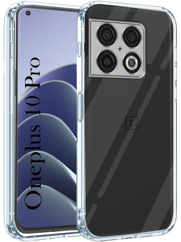 For OnePlus 10 Pro Back Cover Case (Silicone Crystal Clear | Pure Camera Protection | Soft and Flexible for Charger and Headphone sockets | Shockproof Bumpers | Transparent)