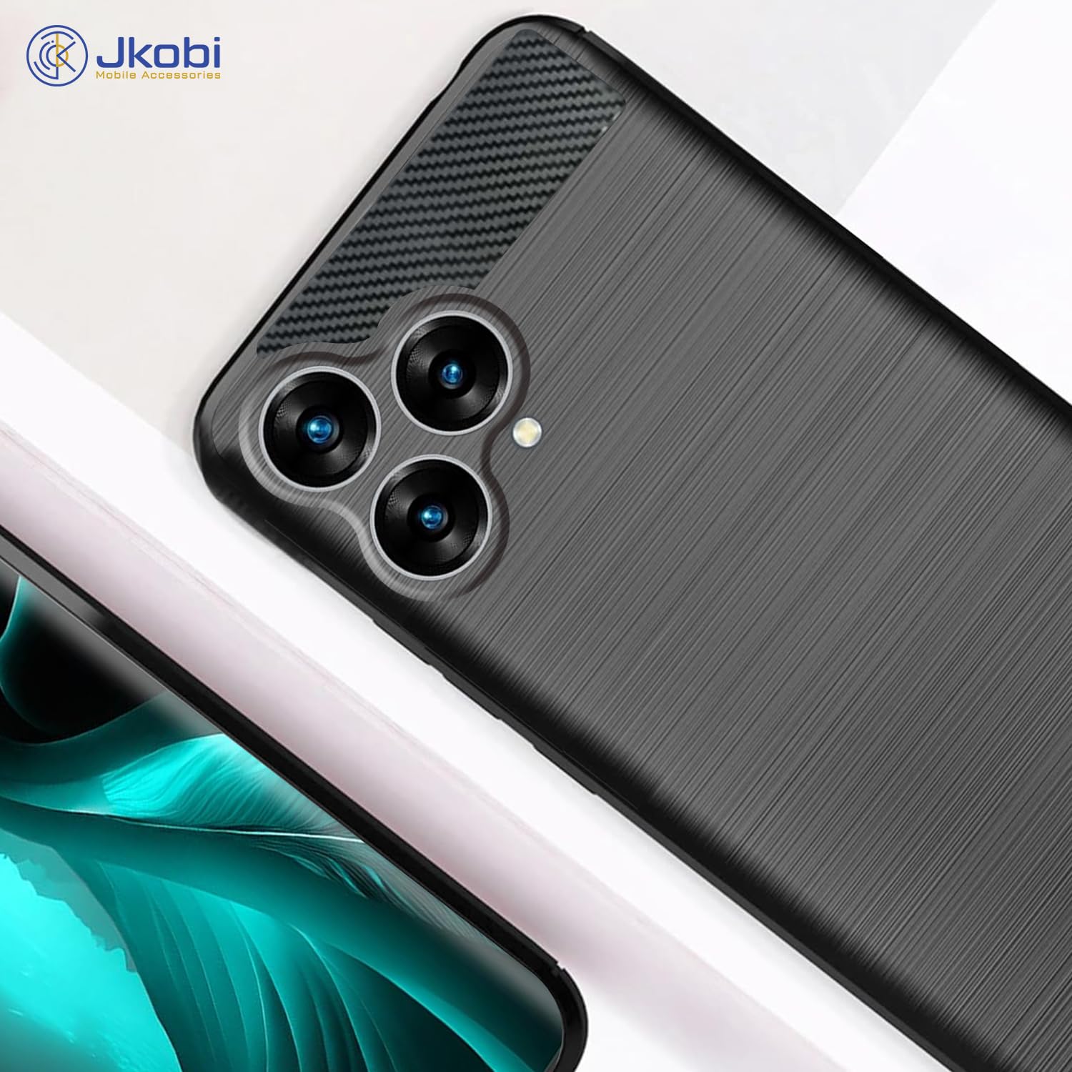 For Lava Blaze Curve 5G Back Cover Case (Hybrid Armor Case | Carbon Fiber Shockproof | Soft and Flexible)