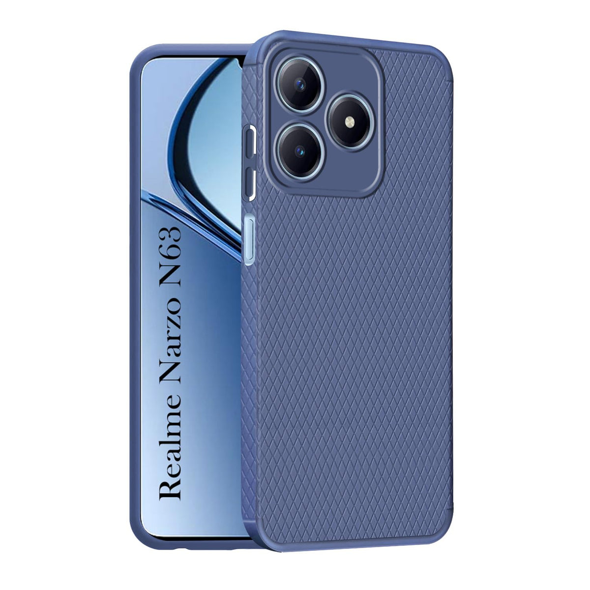 For Realme Narzo N63 Back Cover Case (Liquid Silicone | Side Grip | Camera Protection)