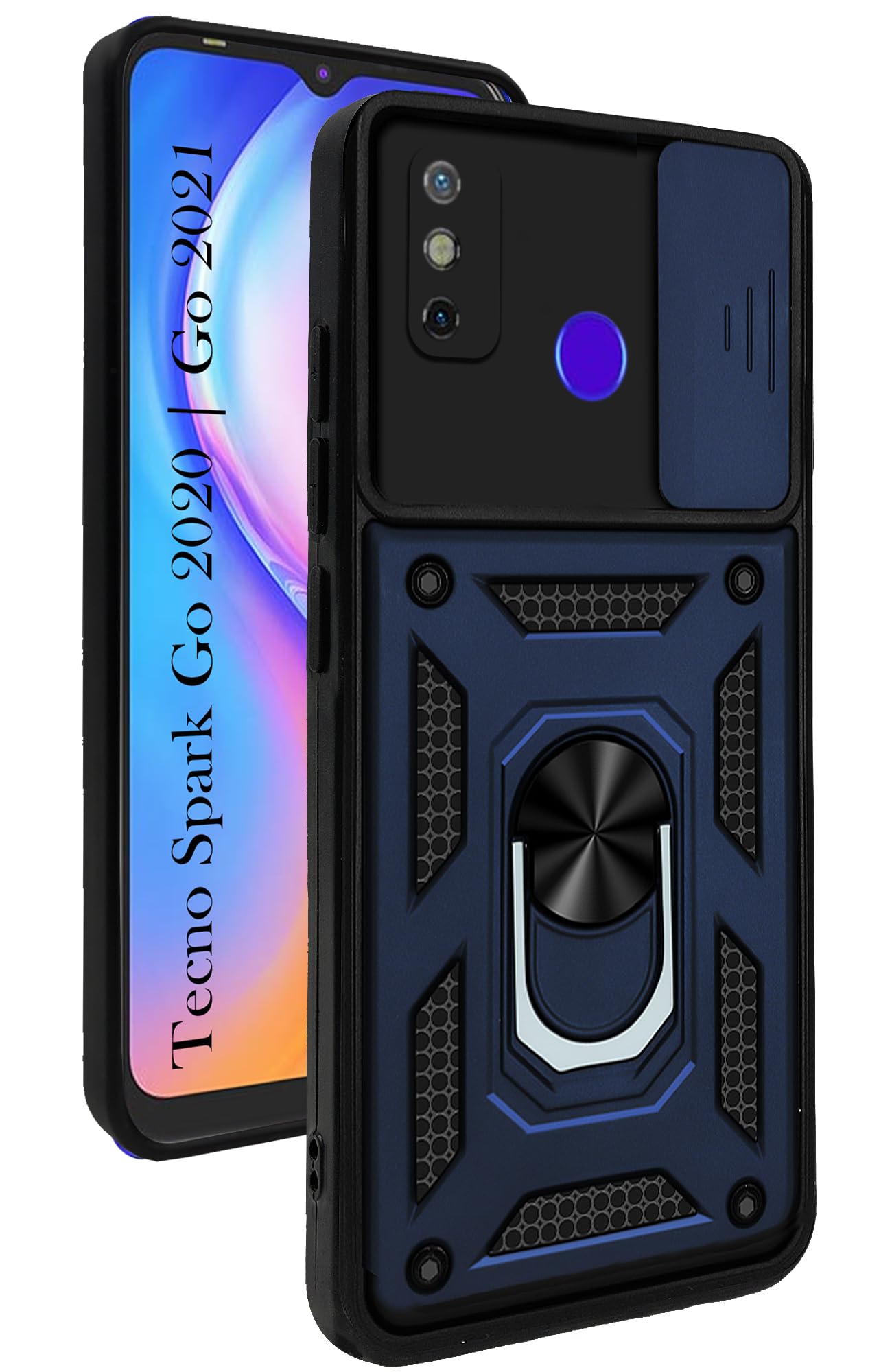 For Tecno Spark Go 2020 | Go 2021 Back Cover Case (Hybrid Dual Armor Polycarbonate)