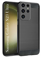 For Samsung Galaxy S23 Ultra Back Case Cover (Armor Case | Carbon Fiber | Soft | Flexible)