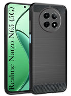 For Realme Narzo N65 5G Back Cover Case (Hybrid Armor Case | Carbon Fiber Shockproof | Soft and Flexible)