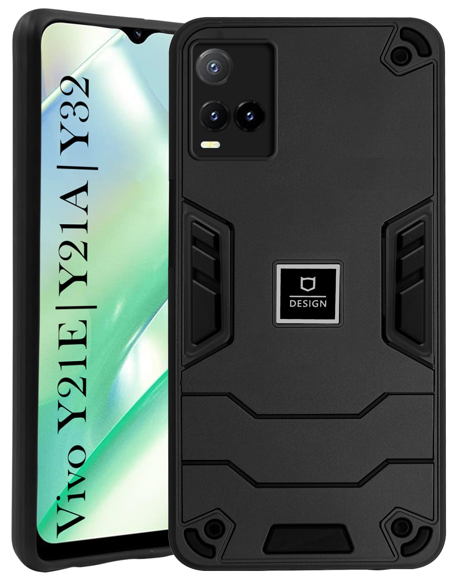 For Vivo Y21e | Vivo Y21A | Vivo Y32 Back Cover Case (Lightweight Hybrid Armor Shockproof Polycarbonate)