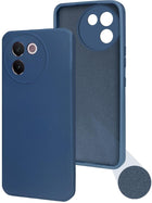 For Vivo V30e 5G Back Cover Case (Matte Finish Silicone with Inside Fiber Cloth)