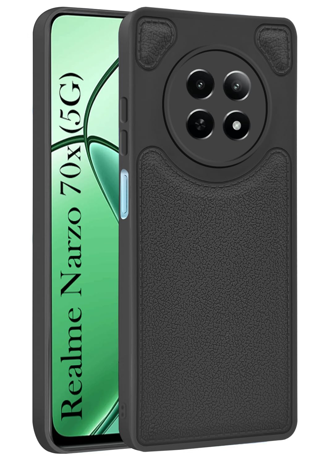 For Realme Narzo 70x 5G Back Cover Case (Stitch Texture Design