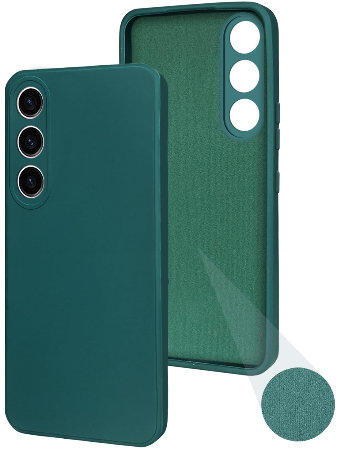For Samsung Galaxy S23 5G Back Cover Case (Matte Finish Silicone with Inside Fiber Cloth)