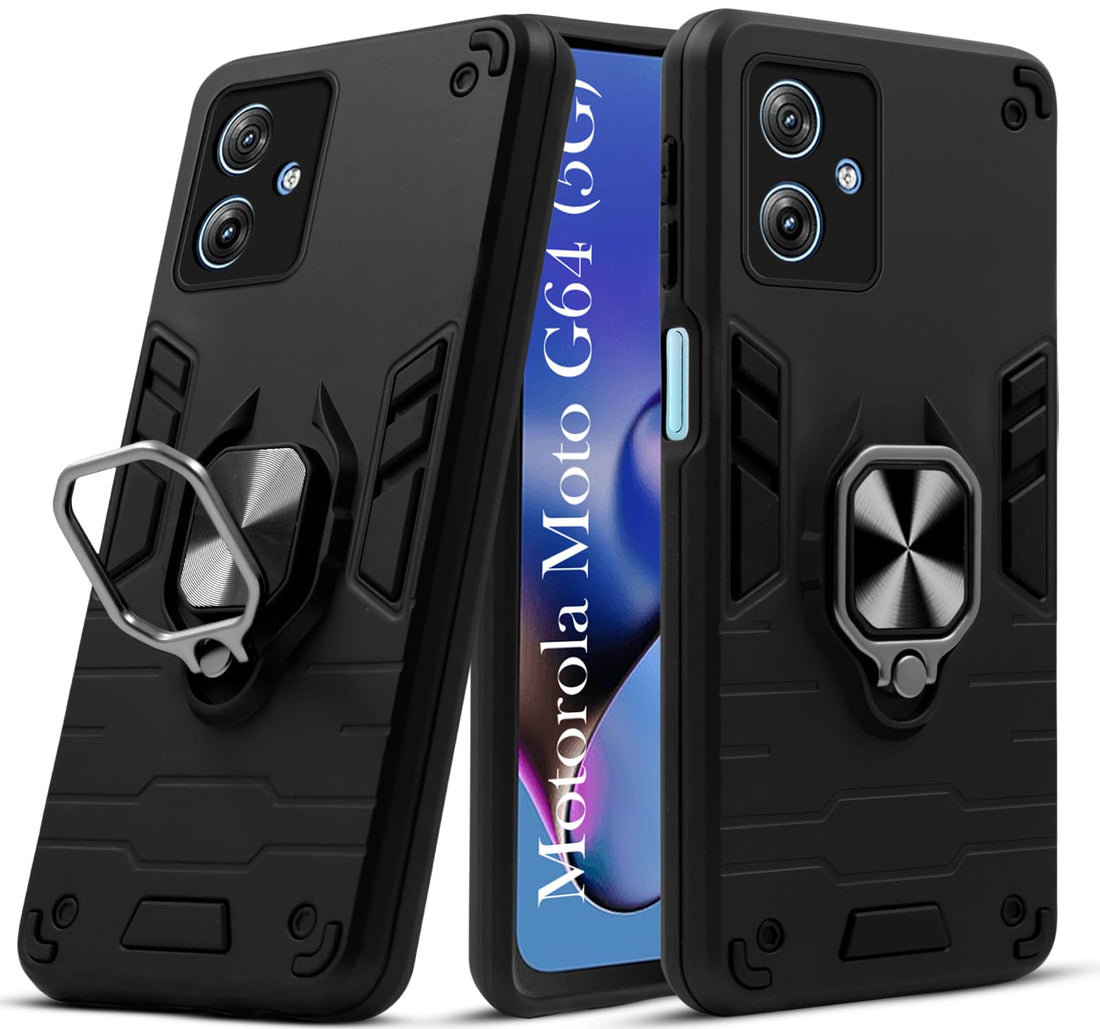 For Motorola Moto G64 5G Back Cover Case (Shockproof Polycarbonate Dual Layer Hybrid Armor)