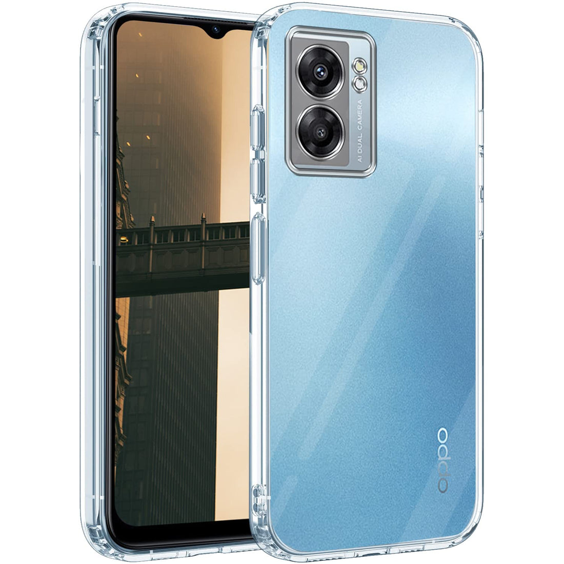 For Oppo A77 4G | Oppo A77s Back Cover Case (Silicone Crystal Clear | Pure Camera Protection | Soft and Flexible for Charger and Headphone sockets | Shockproof Bumpers | Transparent)