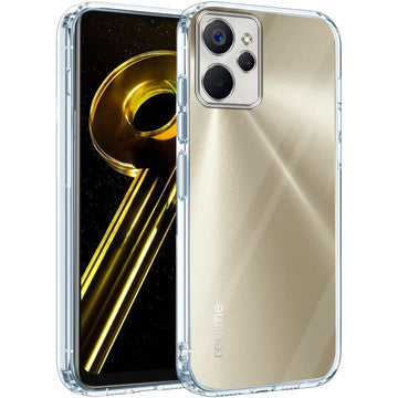 For Realme 9i 5G Back Cover (Silicone Clear Shockproof with Camera Protection | Soft and Flexible | Transparent)