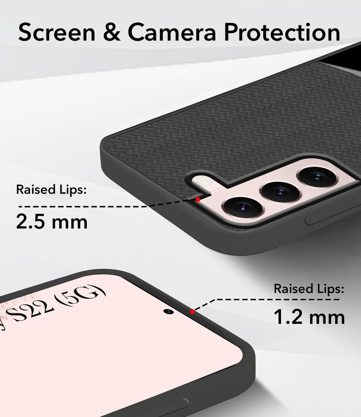 For Samsung Galaxy S22 Back Cover Case (Elegant PU Leather Finish | Premium Minimalist Professional | Camera Protection Bump)