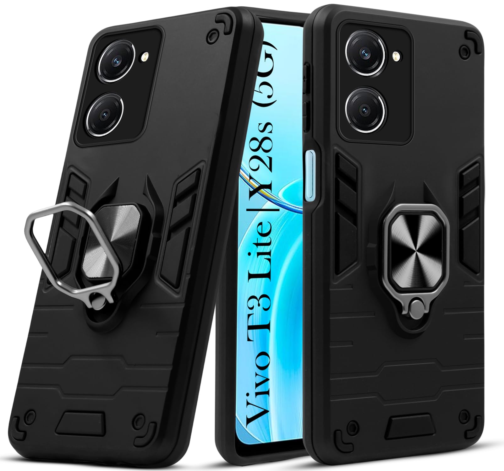 For Vivo T3 Lite 5G | Vivo Y28s 5G Back Cover Case (Shockproof Polycarbonate Dual Layer Hybrid Armor)