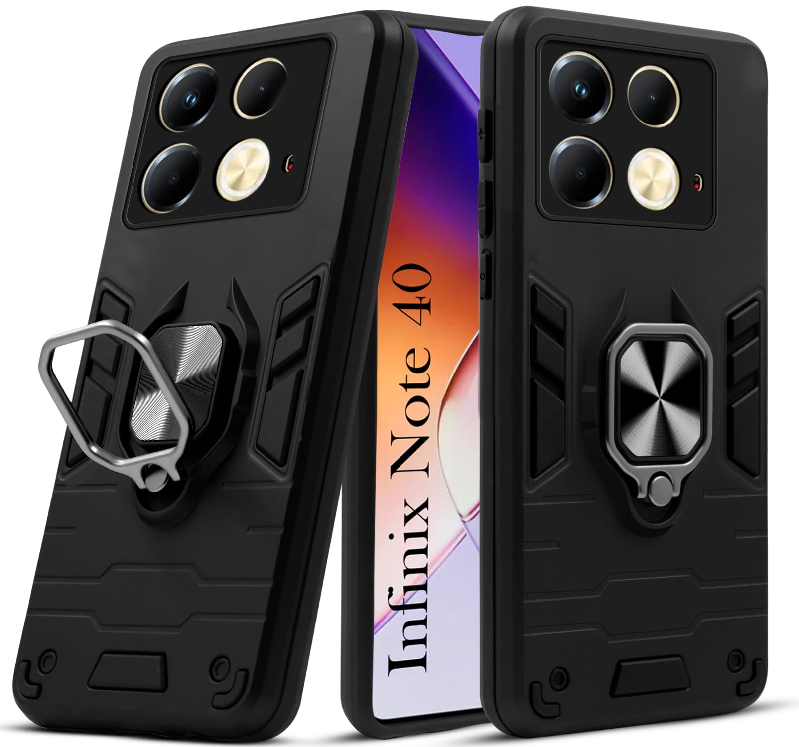 For Infinix Note 40 Back Cover Case (Shockproof Polycarbonate Dual Layer Hybrid Armor)