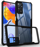 For Xiaomi Redmi Note 11 Pro |11 Pro 5G |11 Pro Plus 5G Back Cover Case ( Shockproof with Polycarbonate Clear Panel | Professional Black)