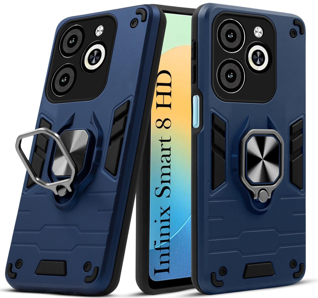 For Infinix Smart 8 HD Back Cover Case (Shockproof Polycarbonate Dual Layer Hybrid Armor)