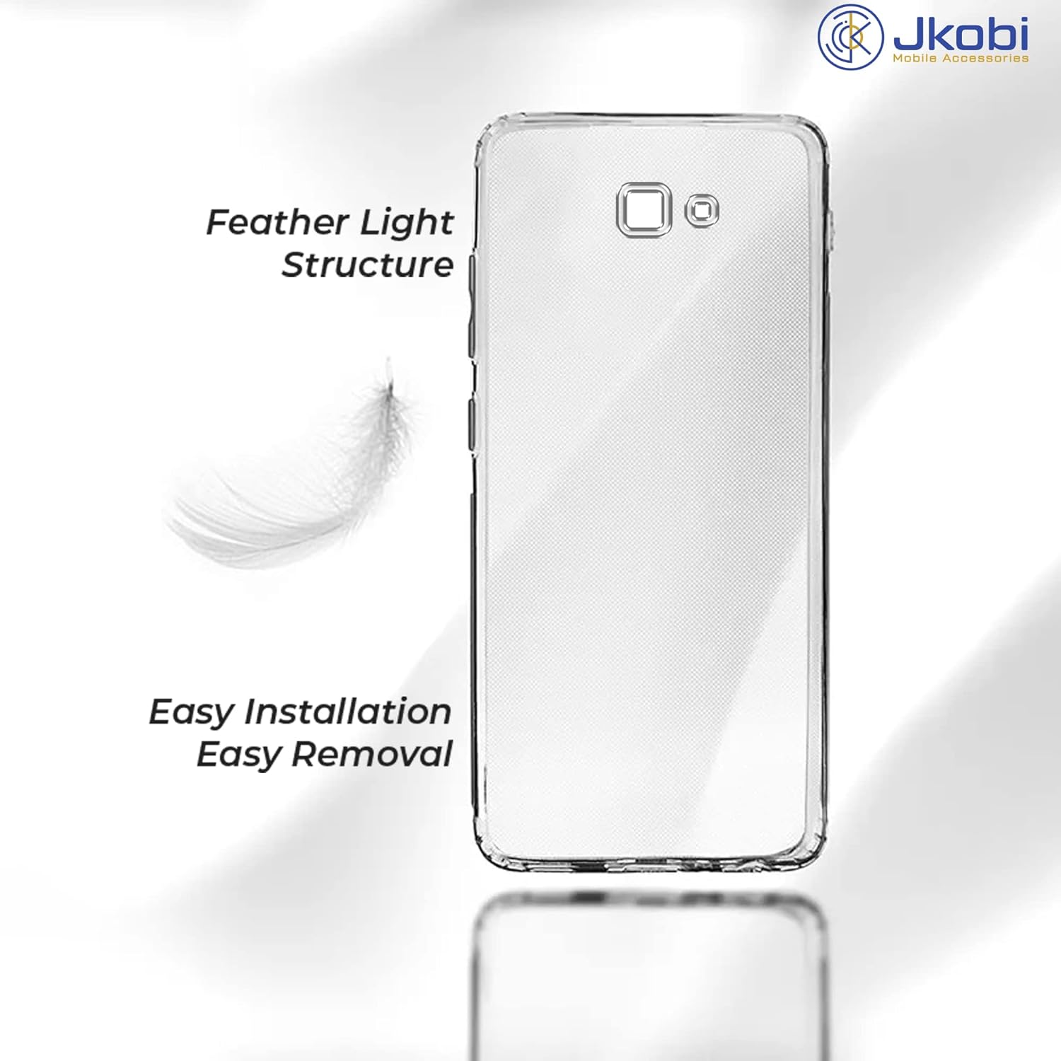 For Samsung Galaxy J7 Prime Prime Back Cover Case (Silicone Clear Shockproof Case with Camera Protection Soft and Flexible)