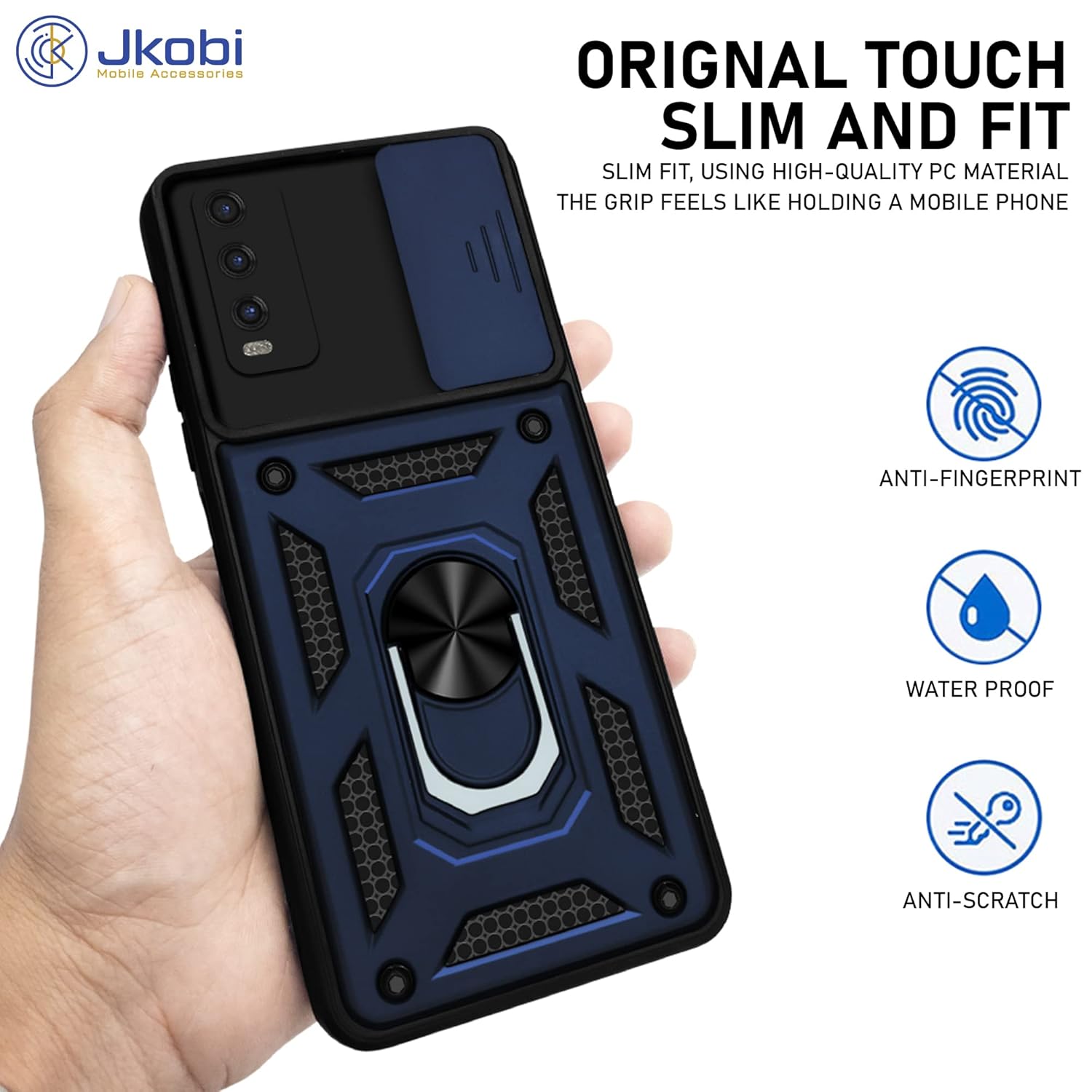 For Vivo Y20A | Y20T | Y20G Back Cover Case (Hybrid Dual Armor Polycarbonate)
