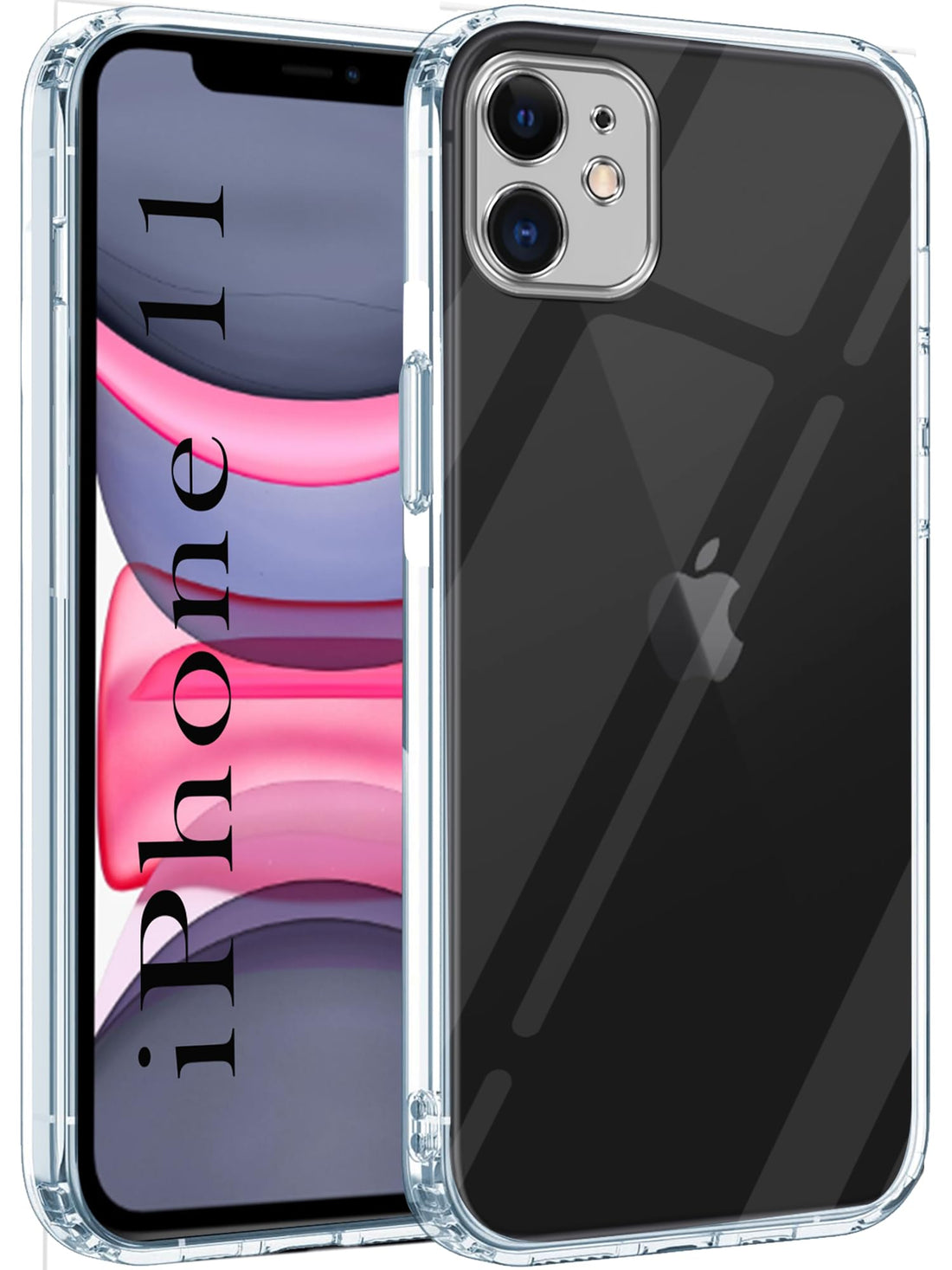 For Apple iPhone 11 Back Cover (Silicone Clear Shockproof Case with Camera Protection | Soft and Flexible)