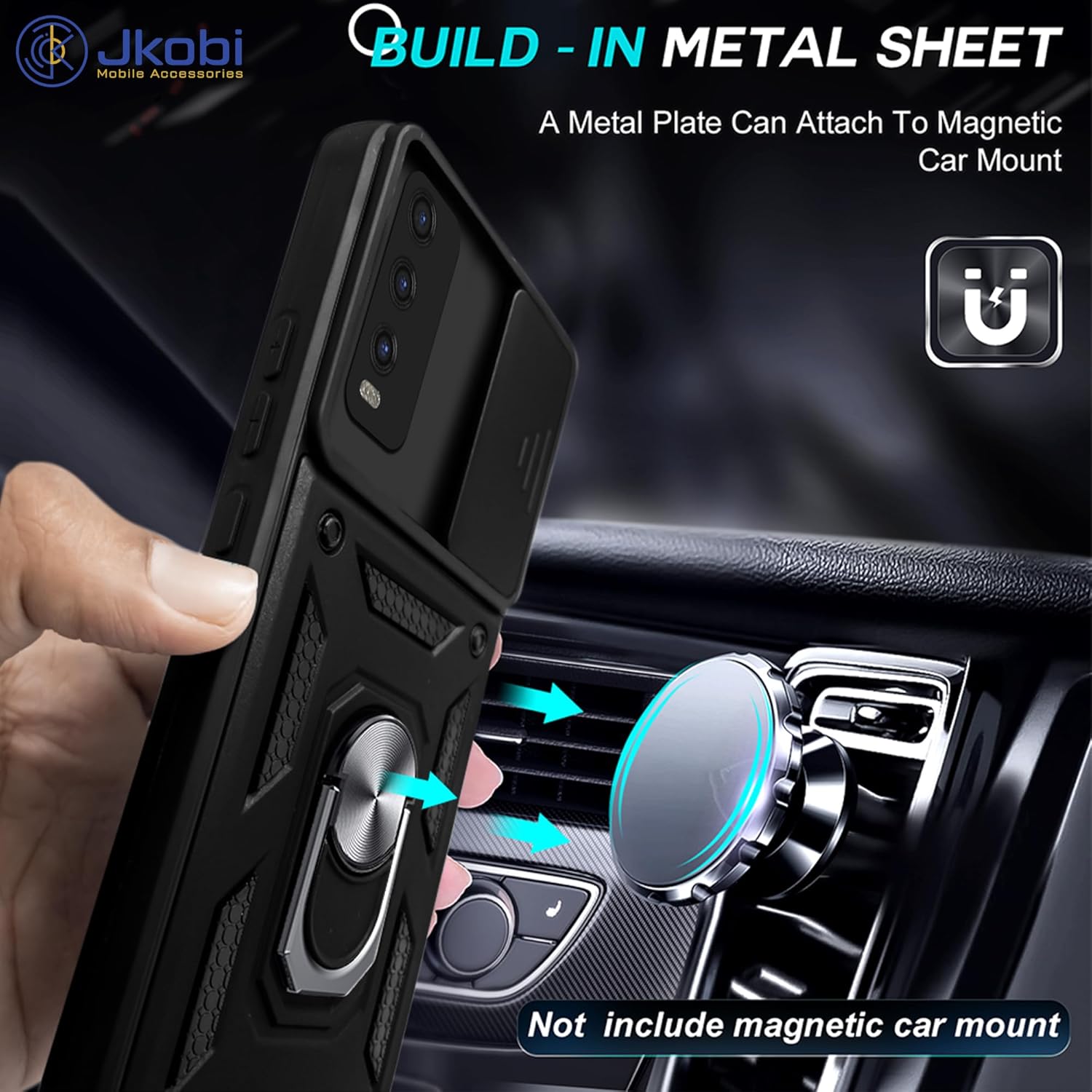 For Vivo Y20A | Y20T | Y20G Back Cover Case (Hybrid Dual Armor Polycarbonate)