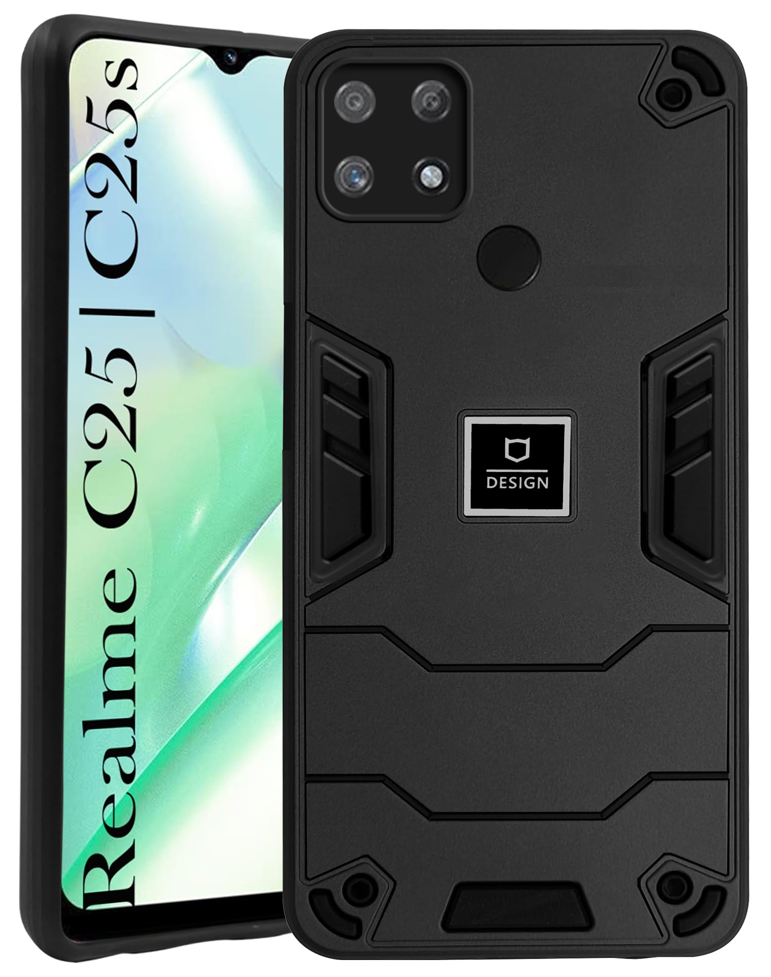 For Realme C25 | C25s Back Cover Case (Lightweight Hybrid Armor Shockproof Polycarbonate)