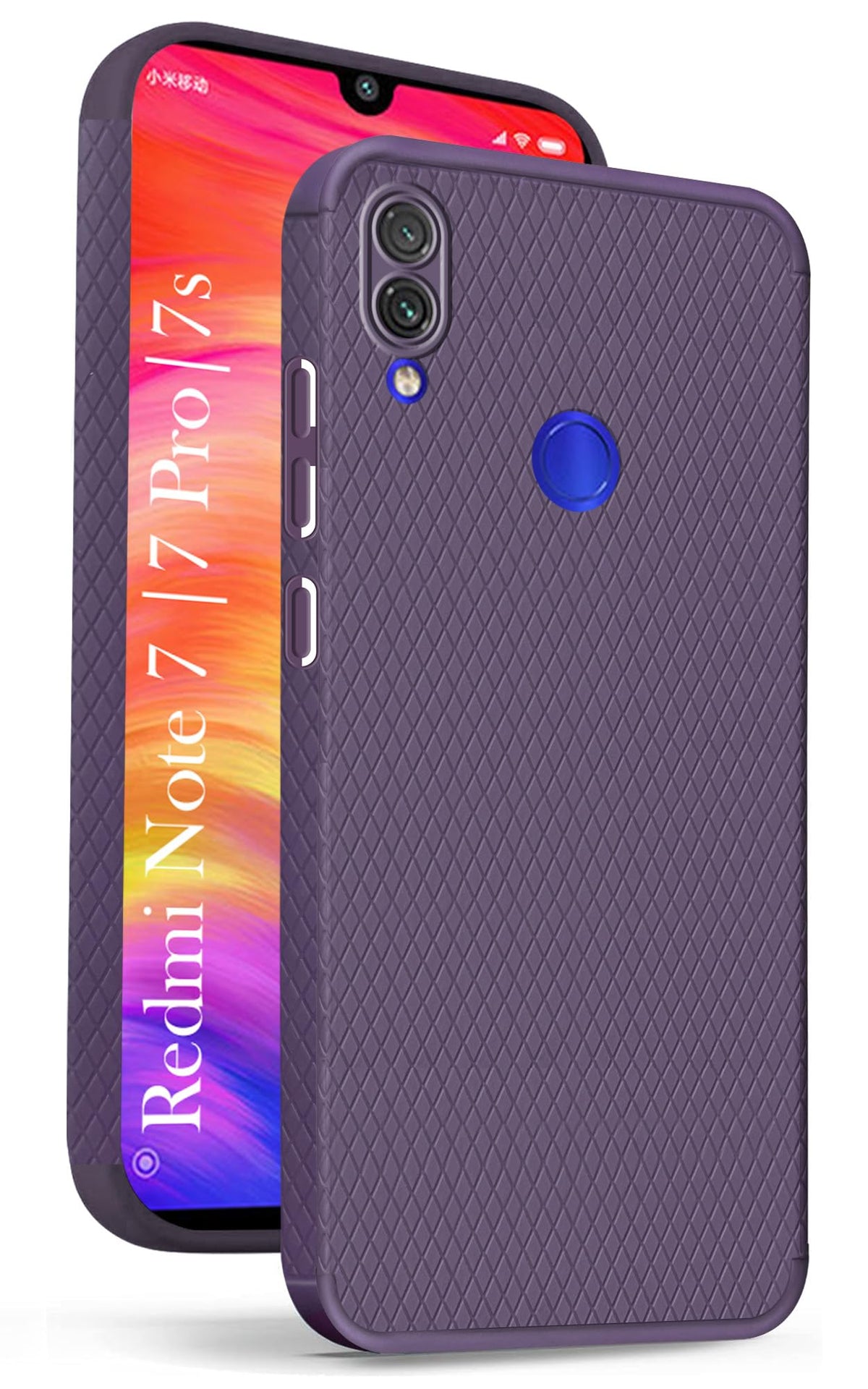 For Redmi Note 7 | Note 7S | Note 7 Pro Back Cover Case (Liquid Silicone | Side Grip | Camera Protection)