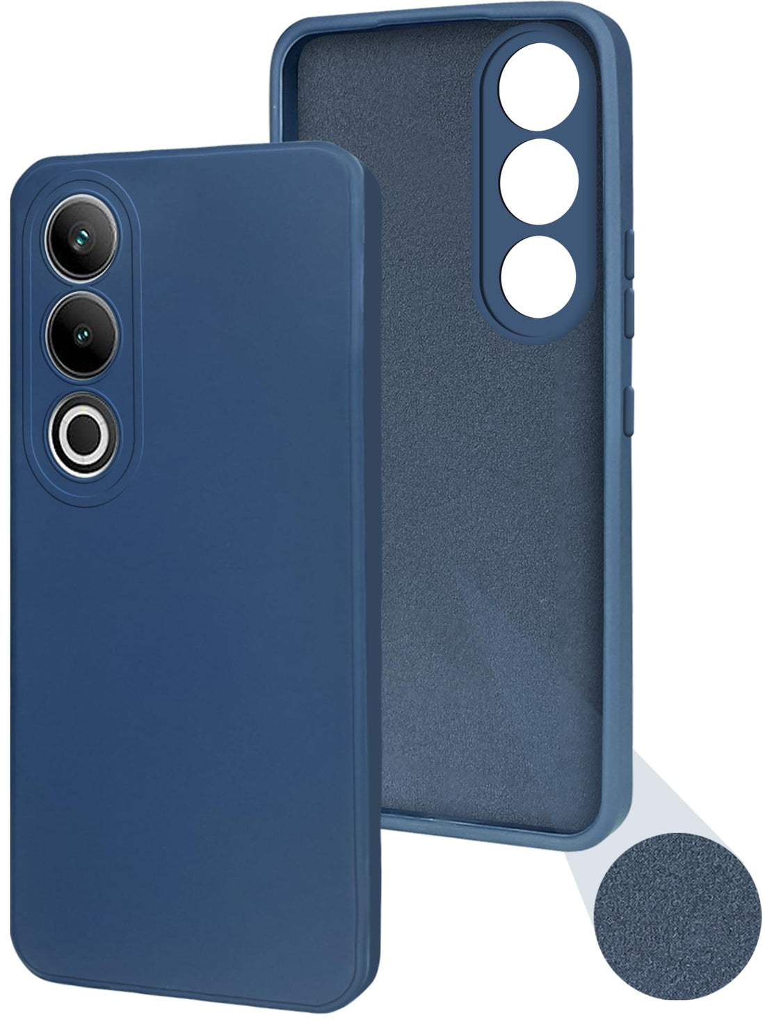 For Oneplus Nord CE 4 Back Cover Case (Matte Finish Silicone with Inside Fiber Cloth)
