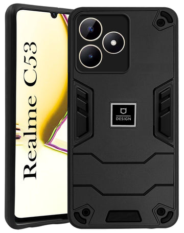 For Realme C53 (India) Back Cover Case (Lightweight Hybrid Shockproof Polycarbonate)