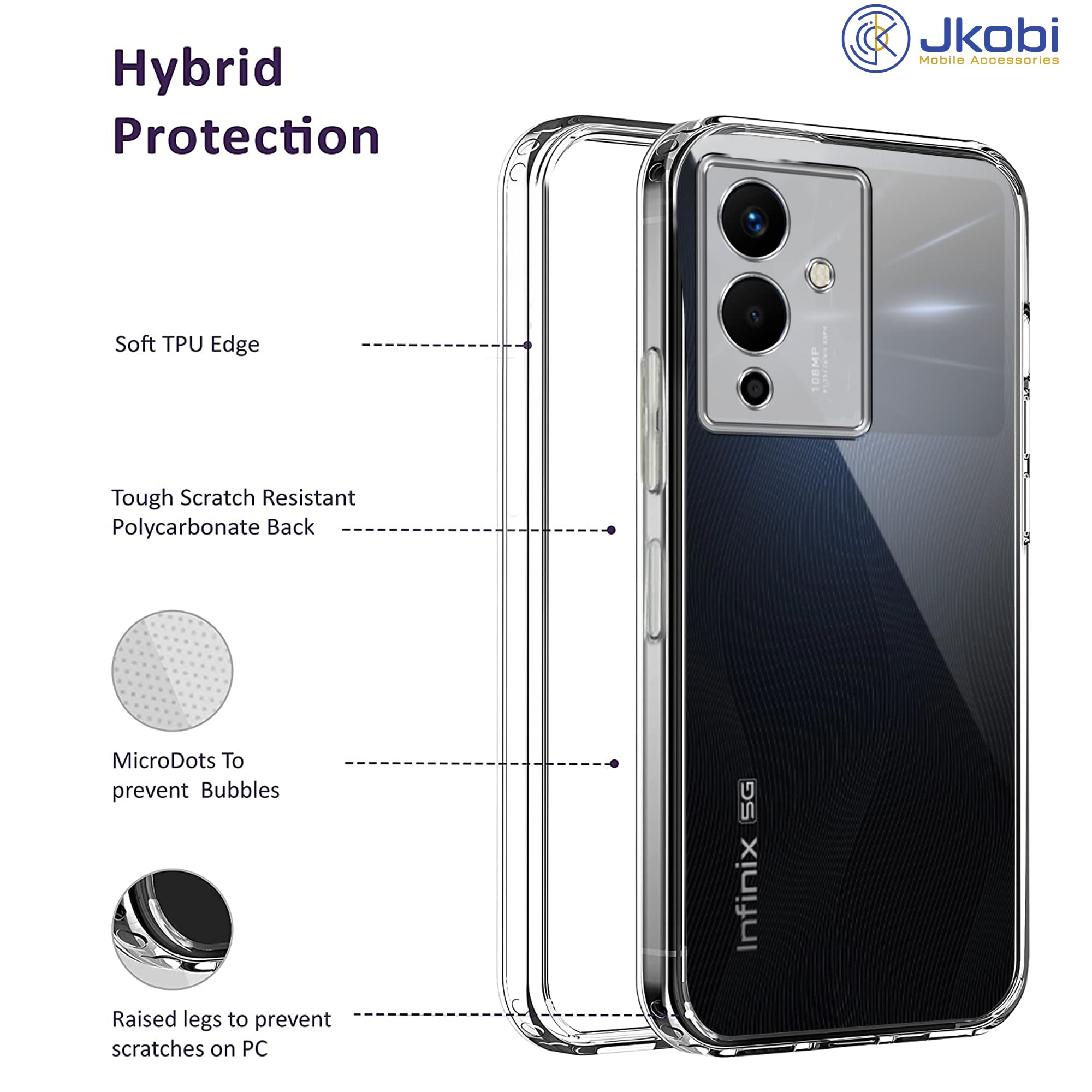 For Infinix Note 12 Pro 5G Back Cover (Silicone Clear Shockproof Case with Camera Protection | Soft and Flexible | Transparent)