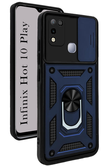 For Infinix Hot 10 Play Back Cover Case (Hybrid Dual Armor Polycarbonate)