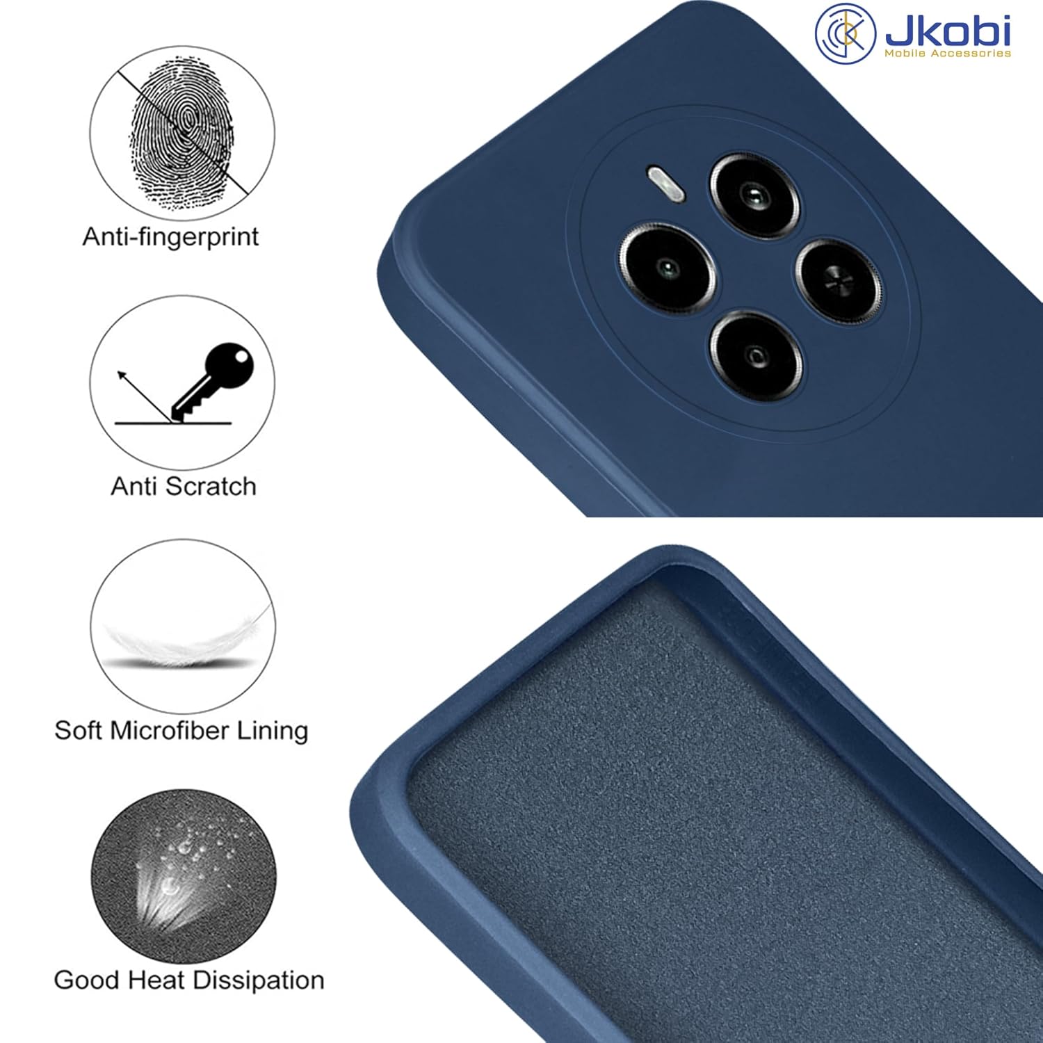 For Realme P1 5G Back Cover Case (Matte Finish Silicone with Inside Fiber Cloth)