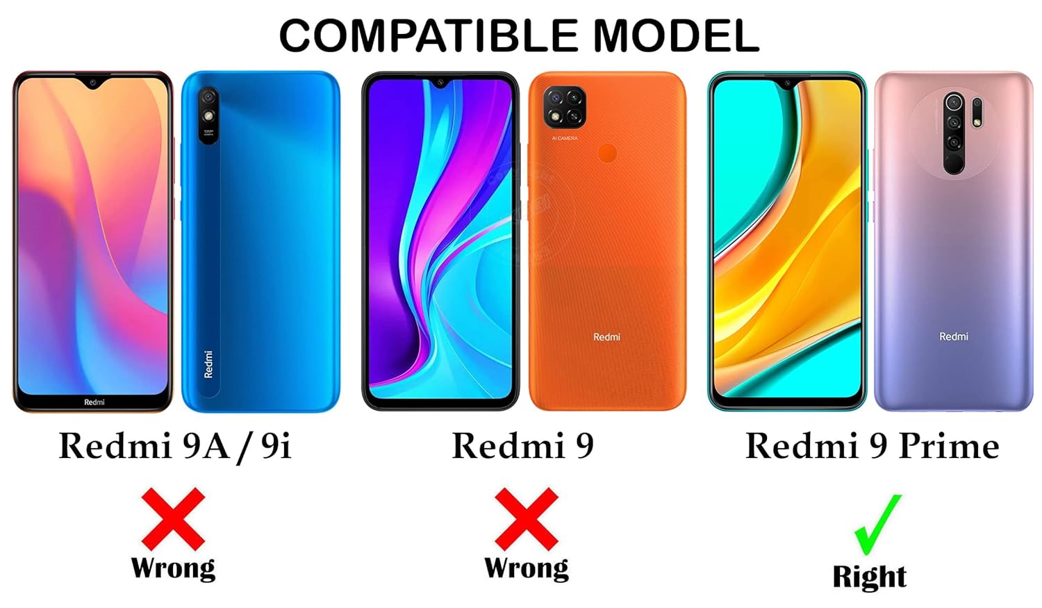 For Xiaomi Mi Redmi 9 Prime Back Cover Case (Hybrid Dual Armor Polycarbonate)