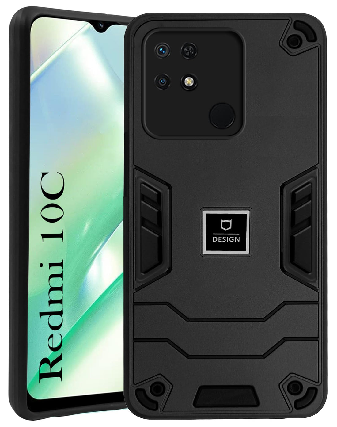 For Xiaomi Redmi 10C Back Cover Case (Lightweight Hybrid Armor Shockproof Polycarbonate)