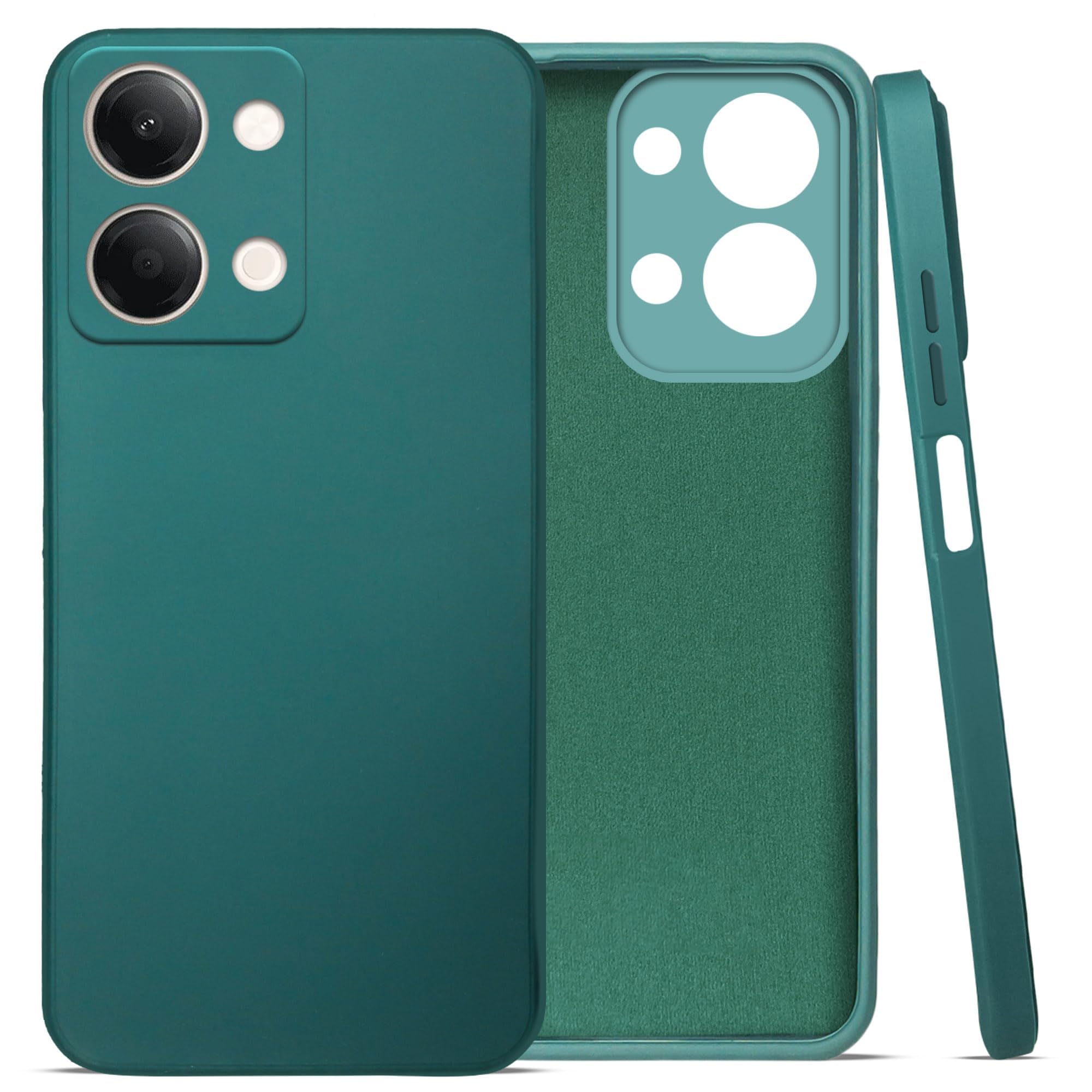 For Vivo iQOO Z11 Lite Back Cover Case (Matte Finish Silicone with Inside Fiber cloth)