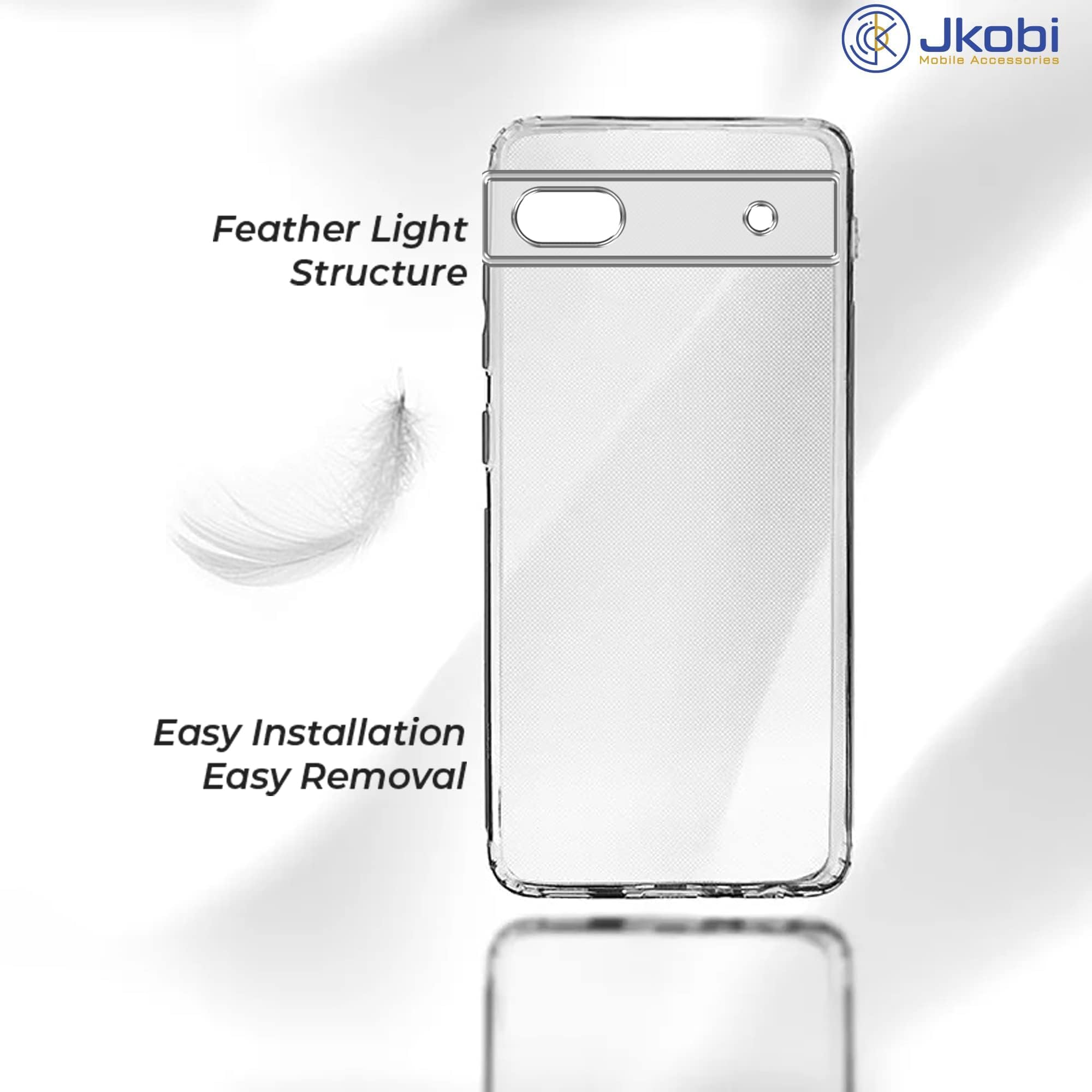 For Google Pixel 6a Back Case Cover (Shockproof Case with Camera Protection | Clear Silicone | Soft and Flexible | Transparent)