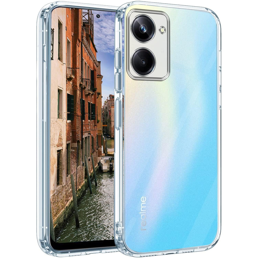 For Realme 10 Pro 5G  Back Cover (Silicone Clear Shockproof Case with Camera Protection | Soft and Flexible)