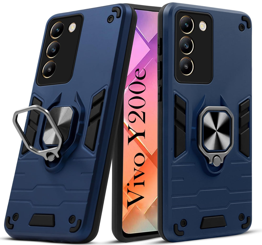 For Vivo Y200e Back Case Cover  (Shockproof Polycarbonate Dual Layer Hybrid Armor)