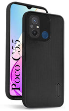 For Poco C55 Back Cover Case (Puffer Cushion Wave Design | Camera Protection)